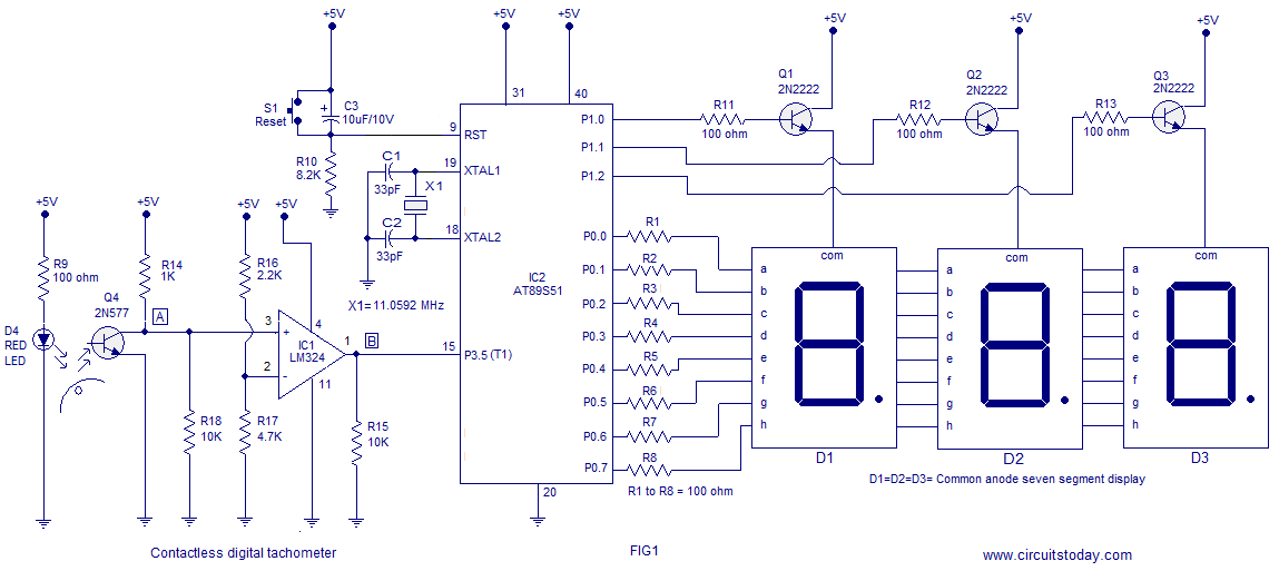 Block Diagram of RPM Meter